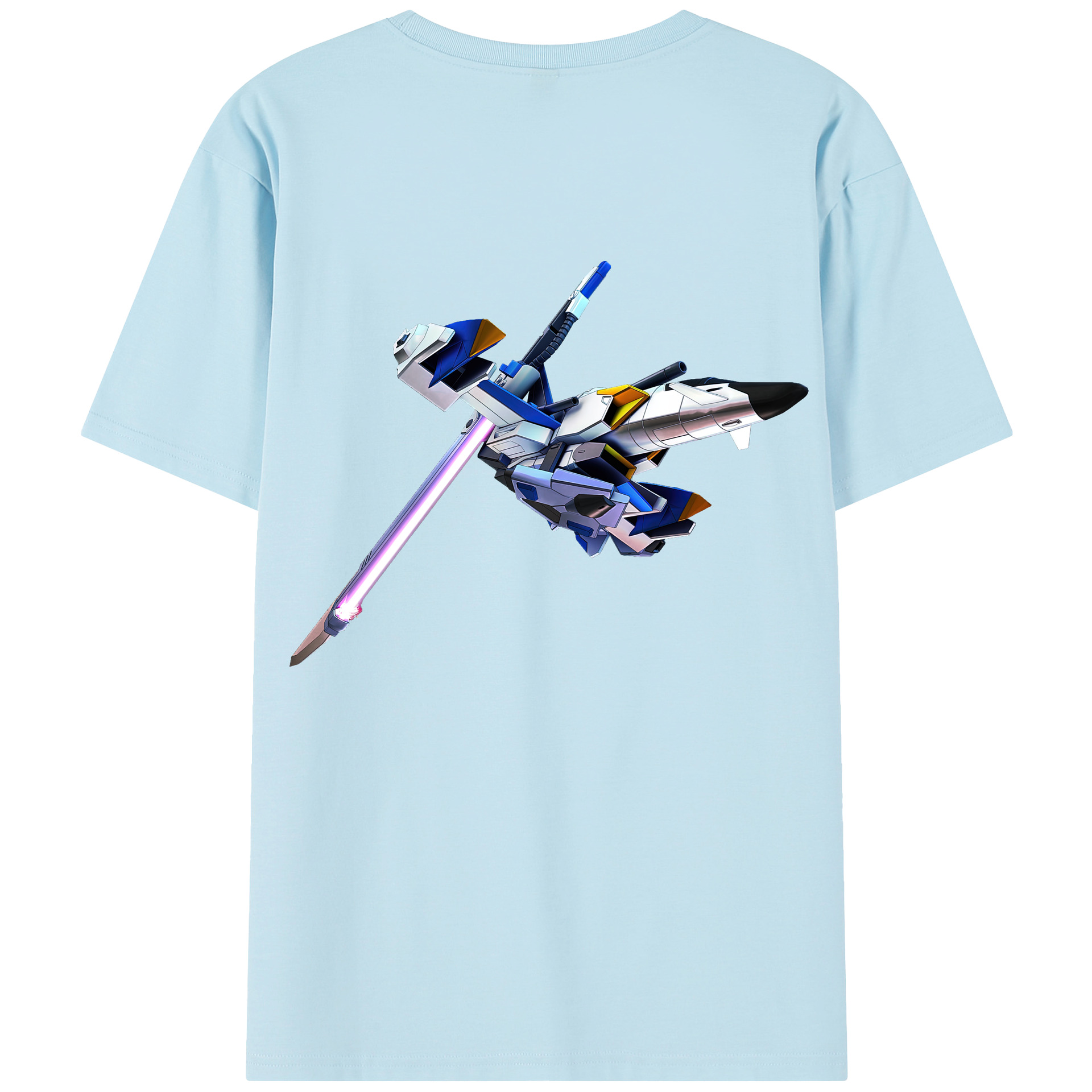 （画像用） 機動戦士ガンダム Mobile Suit Gundam 綿100％半袖Tシャツ（背面プリント）